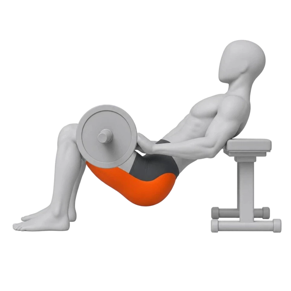 Animación de Hip thrust con barra en Nuvana